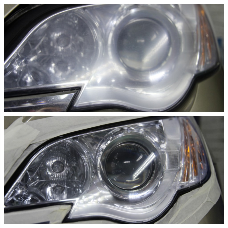 Оклейка середніх фар антигравійною плівкою