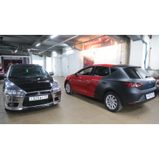 Обклеювання автовинилом двері мат/глянець