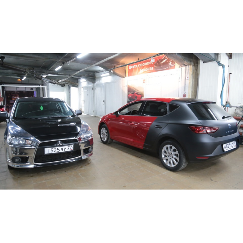 Обклеювання автовинилом двері мат/глянець