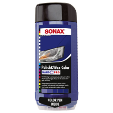 Синій восковий поліроль з олівцем Sonax Polish&Wax Color NanoPro (500мл)