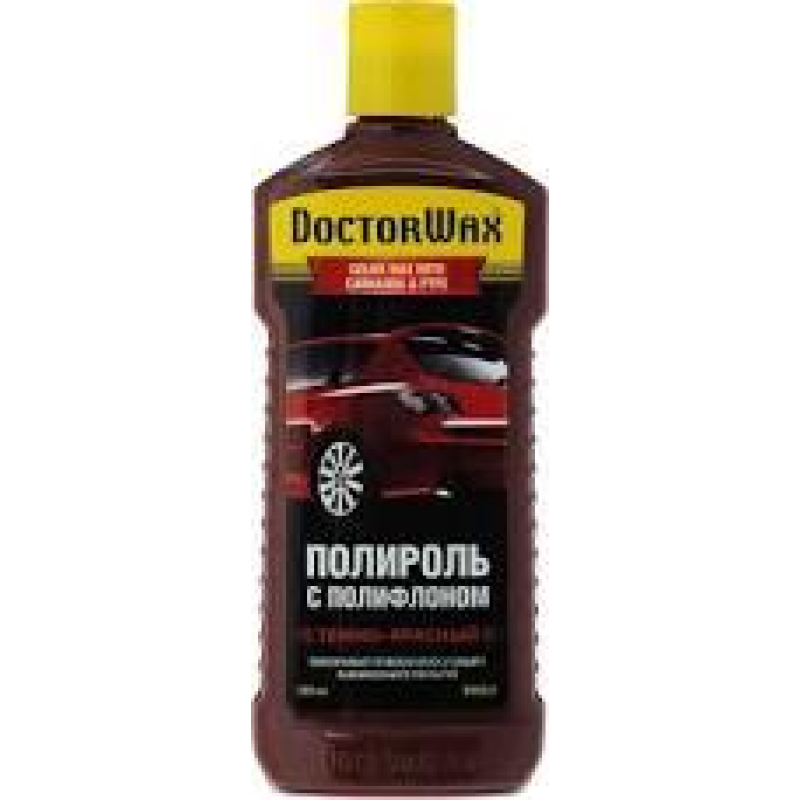 Темно-червона поліроль Doctor Wax з поліфлоном і воском карнауба (300 мл)