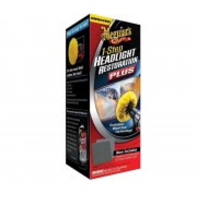 Набір для догляду за пластиковими фарами Meguiar“s G1900K One-Step Headlight Restoration Plus Kit