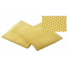 Рушник вафельний синтетичний жовтий для скла
