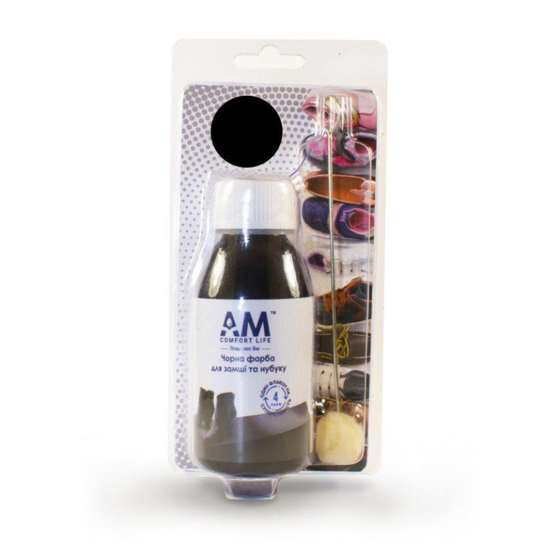 Фарба для шкіри АМ ЧОРНОГО кольору, 100 мл