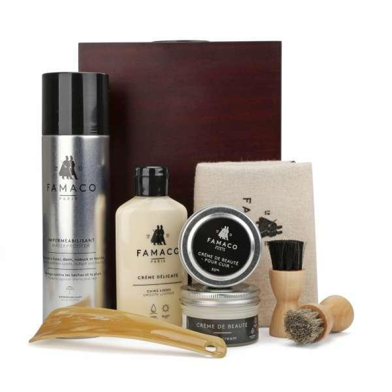 Набір для догляду за взуттям Famaco Bois De Rose, 8 предметів