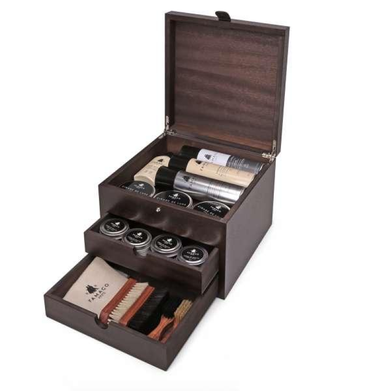 Подарунковий набір для догляду за взуттям Famaco Grand Cube, 16 предметів