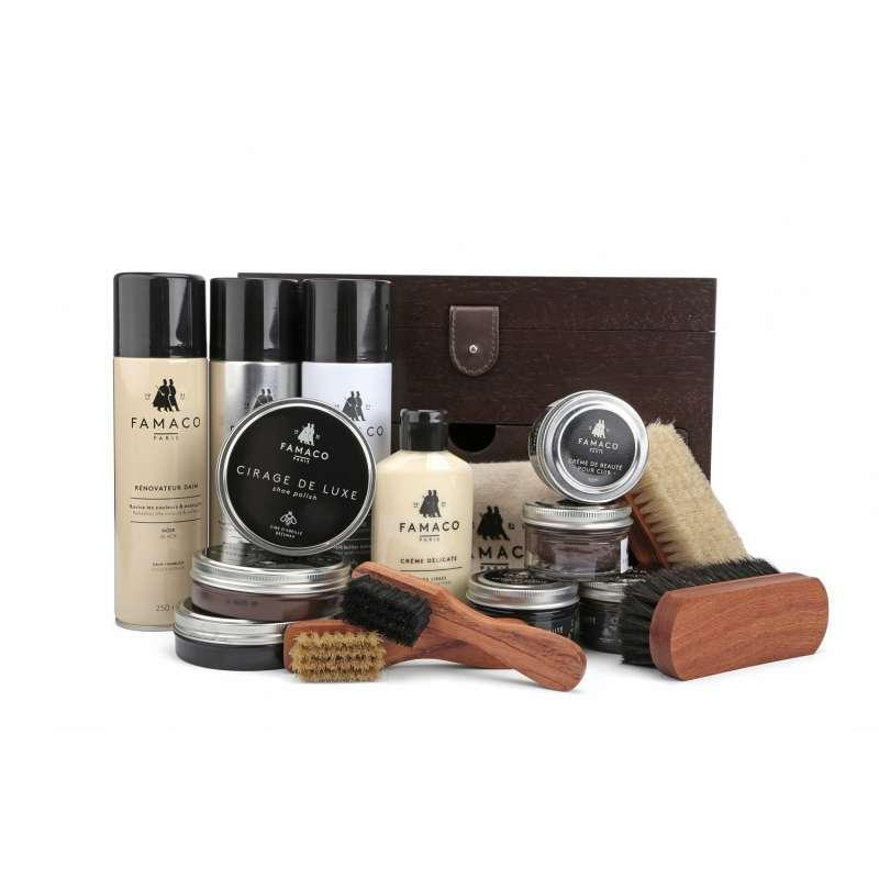 Набір для догляду за взуттям Famaco Grand Cube, 16 предметів