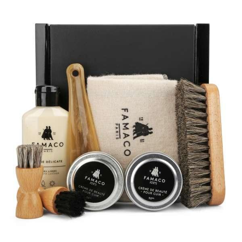 Набір для догляду за взуттям Famaco Coffret Renoir Cuir, 8 предметів