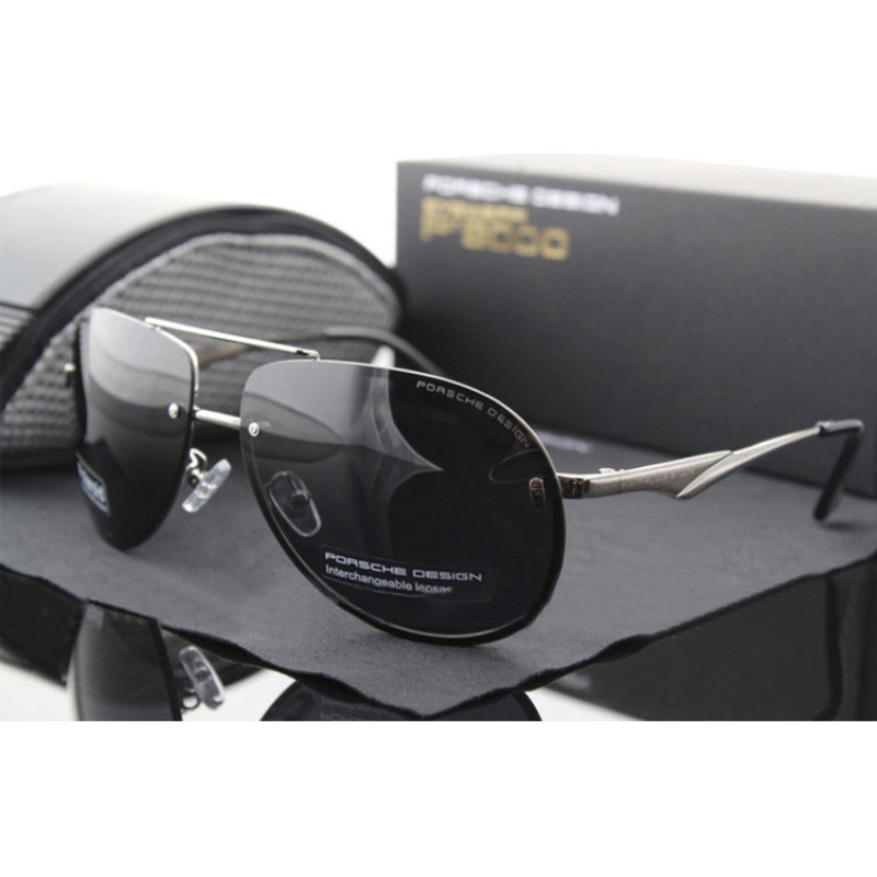 Сонцезахисні окуляри Porsche Design c поляризацією (p-8501) срібна оправа