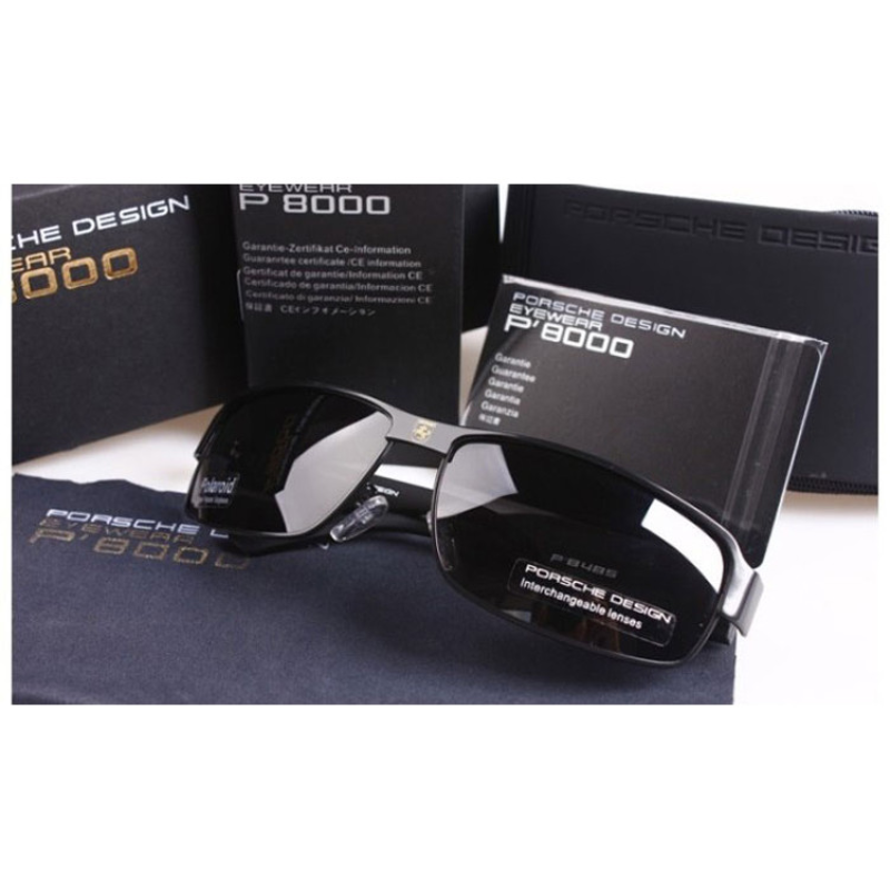 Сонцезахисні окуляри Porsche Design c поляризацією (p-8485) чорна оправа