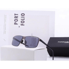 Чоловічі сонцезахисні окуляри в стилі Porsche Design c поляризацією (p-8646) black