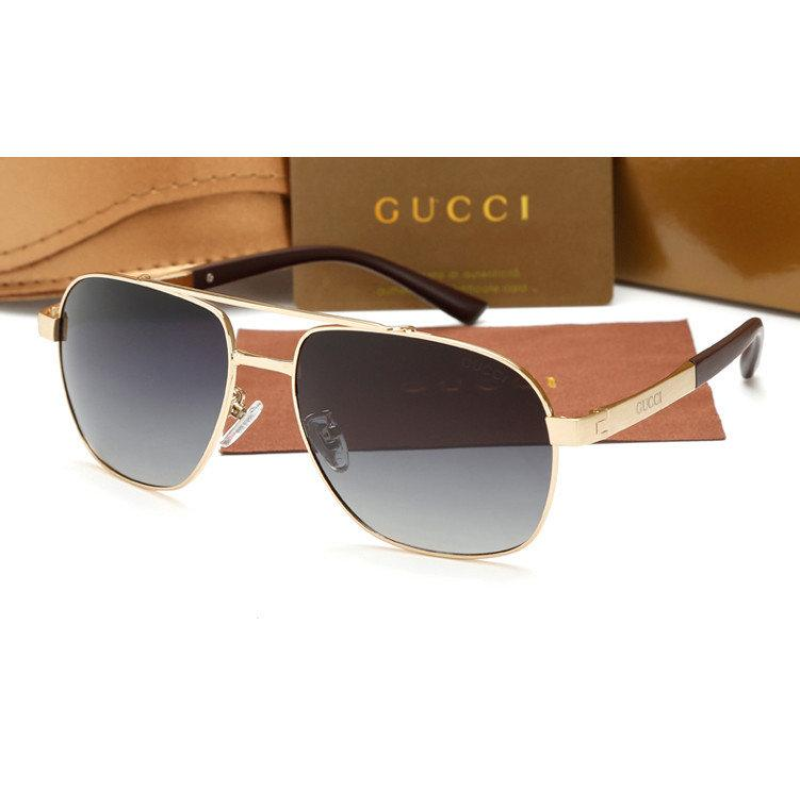 Чоловічі сонцезахисні окуляри в стилі Gucci (5657) gold