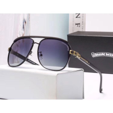 Сонцезахисні окуляри в стилі Chrome Hearts (3016) gold