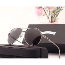 Сонцезахисні окуляри в стилі Chrome Hearts (1317) silver