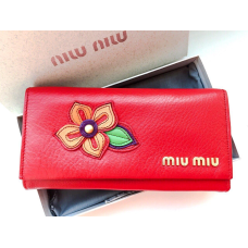 Жіночий гаманець в стилі Miu Miu (12073) red