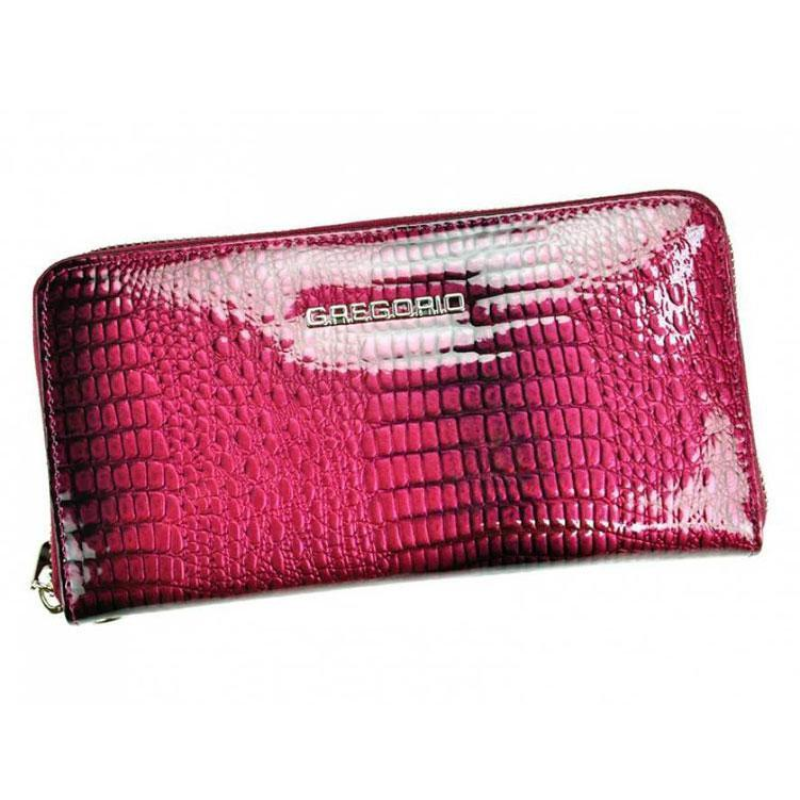 Жіночий гаманець Gregorio(F119) шкіряний лаковий бордовий Жіночий гаманець Gregorio(F119) шкіряний лаковий бордовий