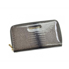 Жіночий гаманець Gregorio (F118) шкіряний лаковий сірий