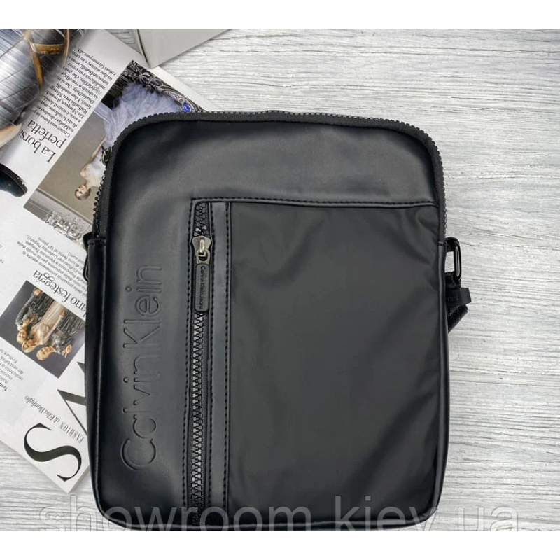Чоловіча брендова сумка на плече (080) чорна