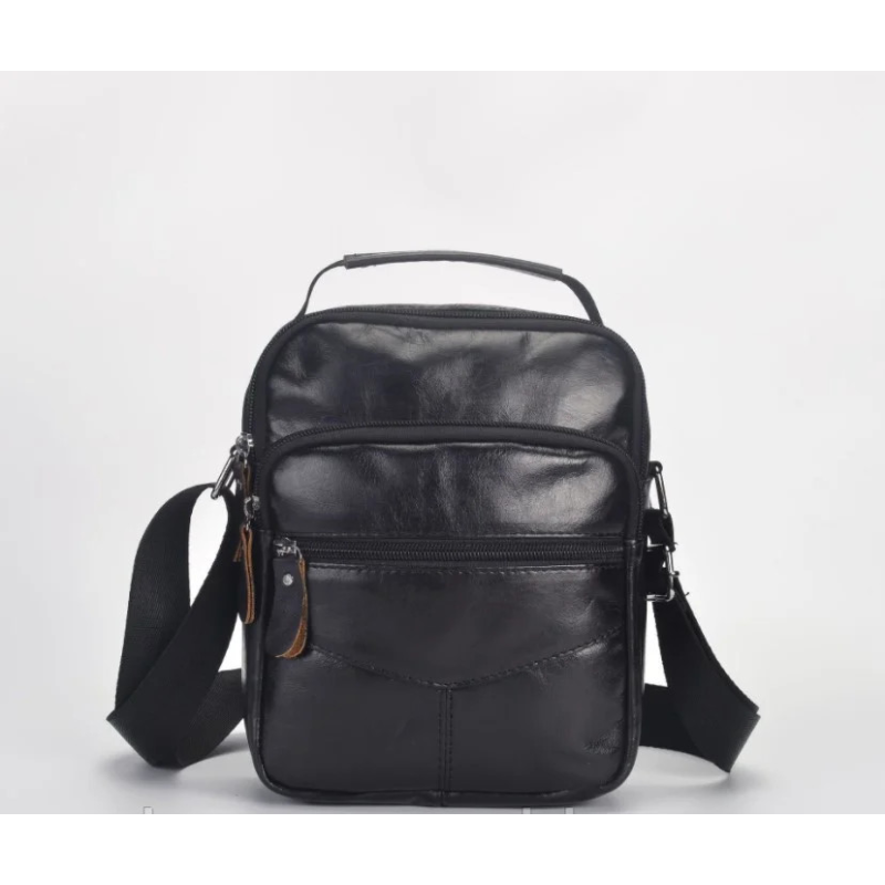 Чоловіча шкіряна зручна сумка Leather Collection (5037) чорна