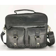 Чоловіча шкіряна зручна сумка Leather Collection (5037) чорна