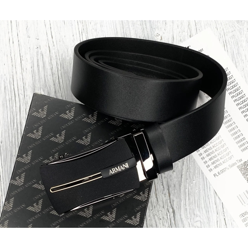 Чоловічий шкіряний ремінь з пряжкою автомат (466)