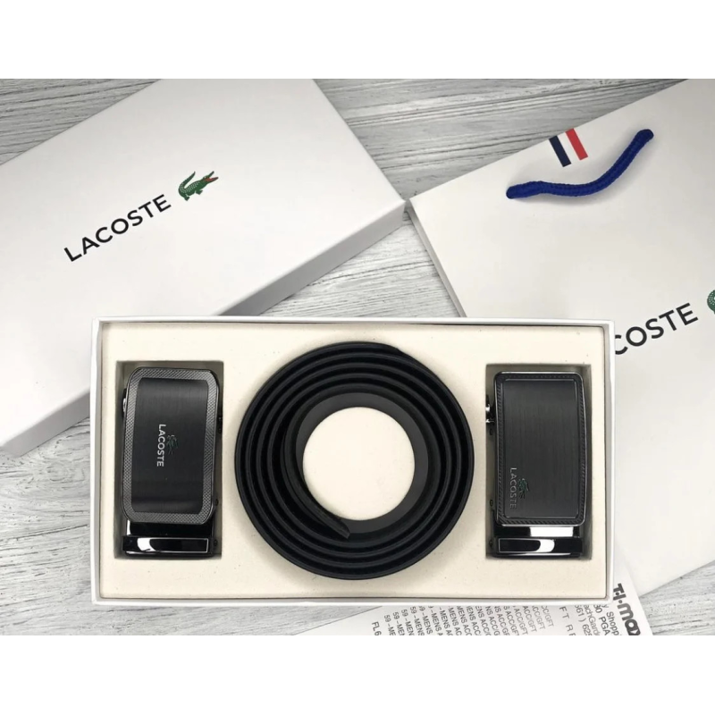 Чоловічий ремінь Lacoste (пряжки автомат) (992)