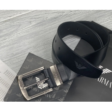 Чоловічий ремінь з натуральної шкіри Armani (321) чорний