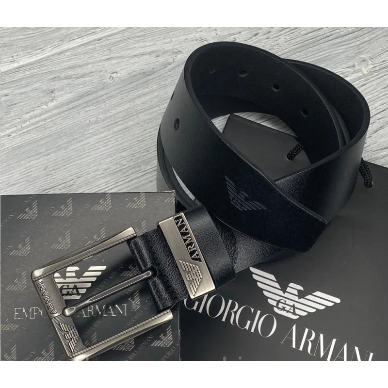 Чоловічий ремінь з натуральної шкіри Armani (322)