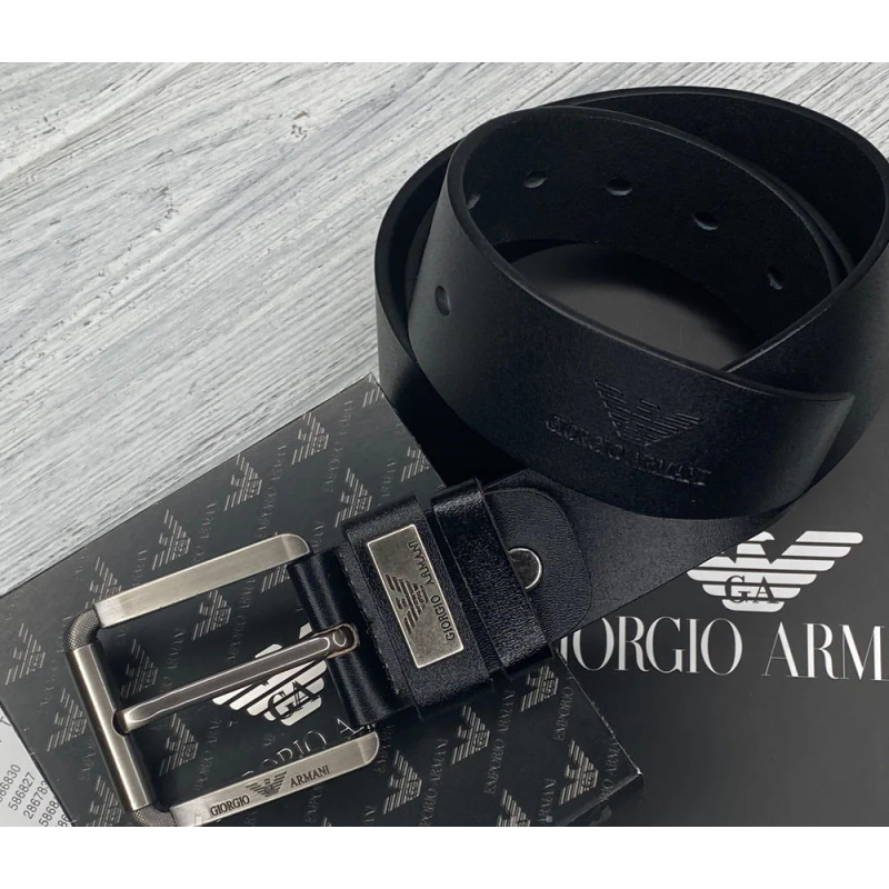 Чоловічий ремінь з натуральної шкіри Armani (318)