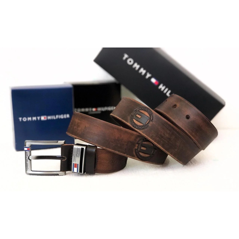 Брендовий чоловічий шкіряний ремінь (041) коричневий