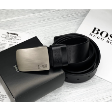 Брендовий чоловічий шкіряний ремінь (212) чорний