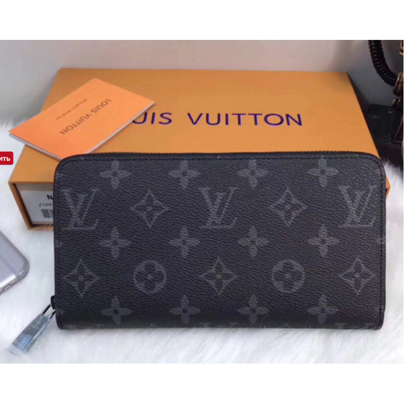 Жіночий гаманець Louis Vuitton (60017) dark grey Жіночий гаманець Louis Vuitton (60017) dark grey