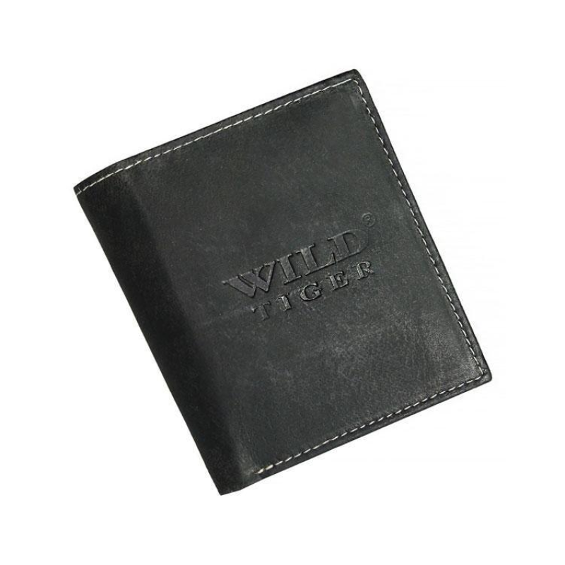 Портмоне чоловіче Wild Tiger (037) шкіряне чорне