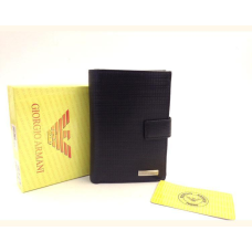 Чоловіче шкіряне портмоне в стилі Giorgio Armani (GA 086-936) black
