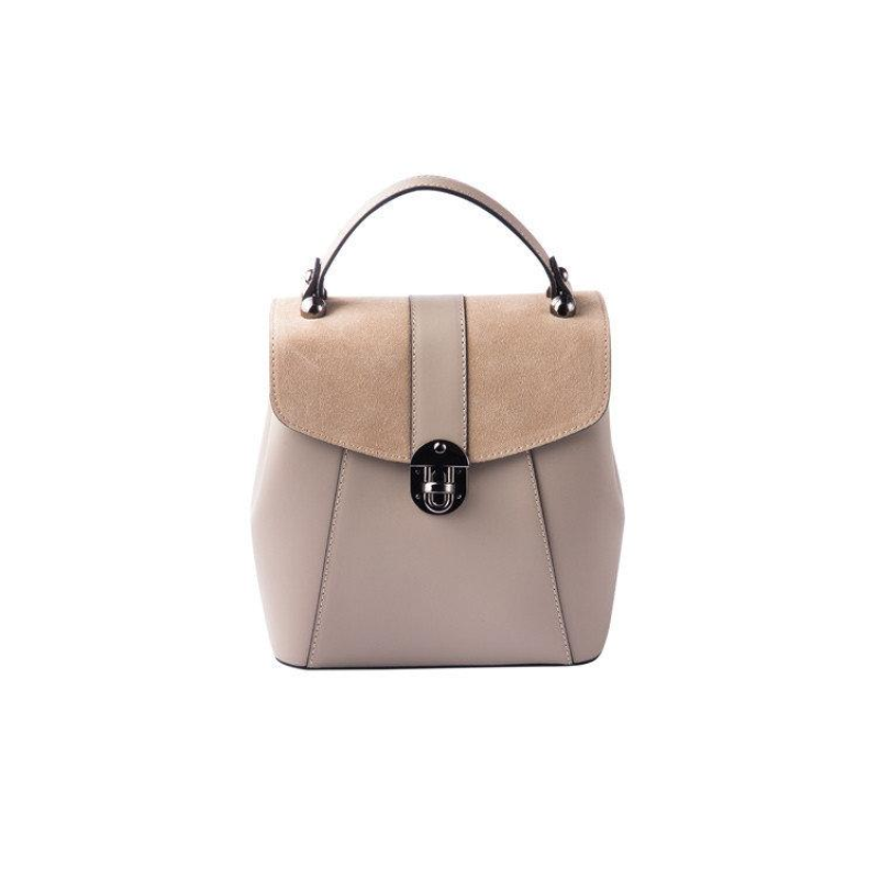 Жіноча шкіряна сумка-рюкзак Laura Biaggi (141330) бежева