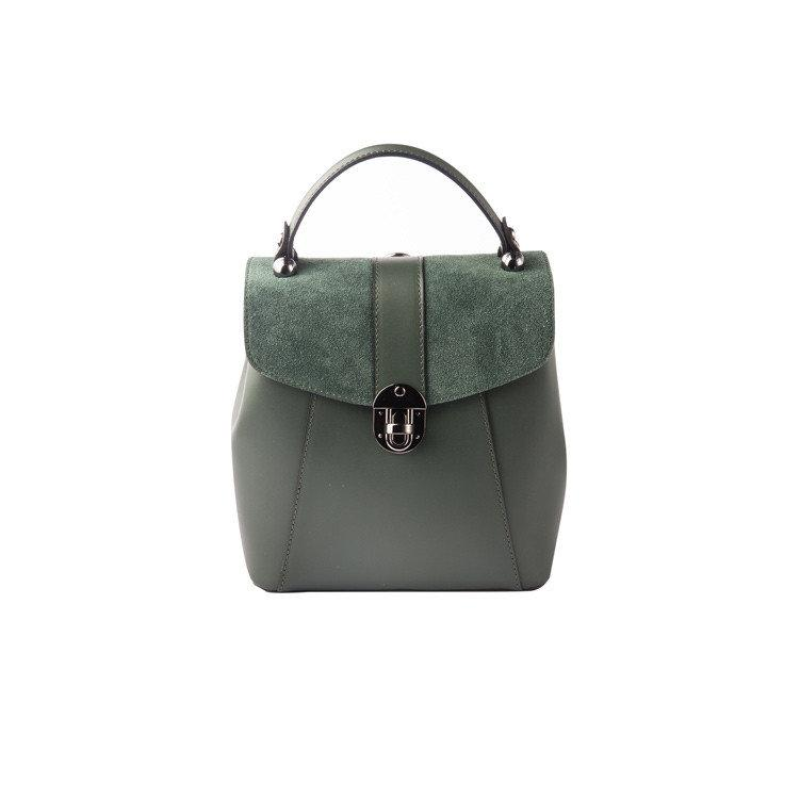 Жіноча шкіряна сумка-рюкзак Laura Biaggi (141330) зелена Жіноча шкіряна сумка-рюкзак Laura Biaggi (141330) зелена