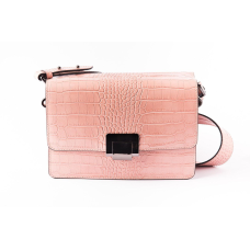 Жіноча шкіряна сумка-рюкзак Laura Biaggi (2960) шкіряна рожева