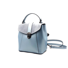 Жіноча шкіряна сумка-рюкзак Laura Biaggi (141330) блакитна