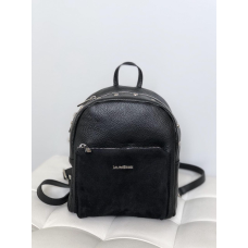 Жіноча шкіряна сумка-рюкзак Laura Biaggi (11-149) шкіряний чорний