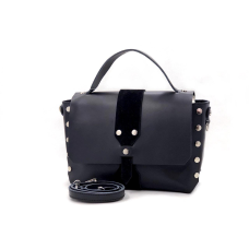 Сумка жіноча Laura Biaggi (04-139) чорна шкіряна