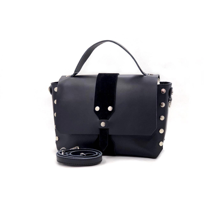 Сумка жіноча Laura Biaggi (04-139) чорна шкіряна