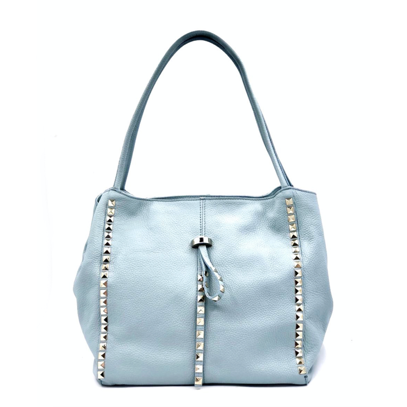 Сумка жіноча Laura Biaggi (80-05) блакитна шкіряна