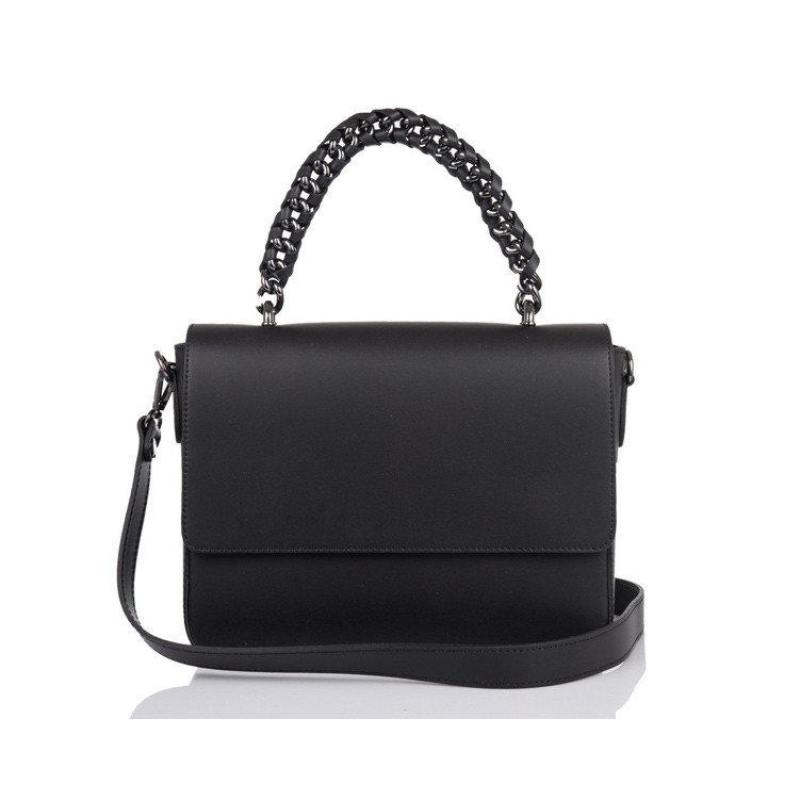 Сумка жіноча Laura Biaggi (512) чорна шкіряна