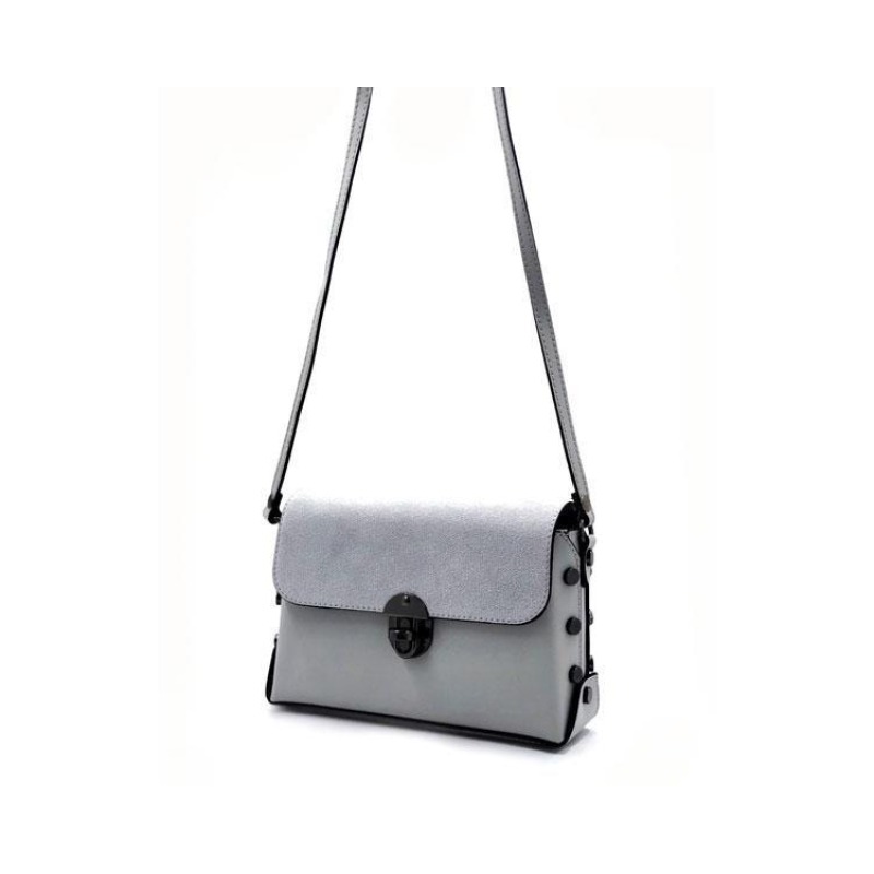 Сумка кроссбоди Vera Pelle (11-141) шкіряна сіра Сумка кроссбоди Vera Pelle (11-141) шкіряна сіра