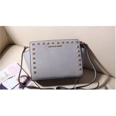 Сумка -crossbody в стилі Michael Kors Selma (3233) сіра