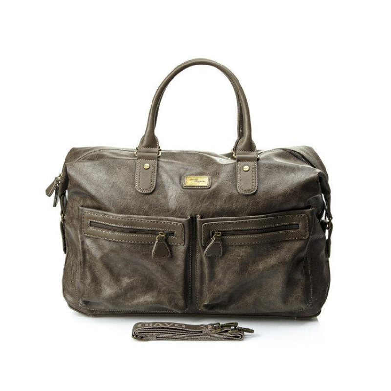 Чоловіча дорожня стильна сумка David Jones (355) коричнева Чоловіча дорожня стильна сумка David Jones (355) коричнева