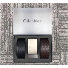 Чоловічий шкіряний ширинкою ремінь в стилі Ck (443),подарунковий набір