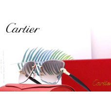 Брендові жіночі сонцезахисні окуляри в стилі Cartier (17063) brown