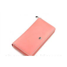 Жіночий шкіряний рожевий гаманець (717)