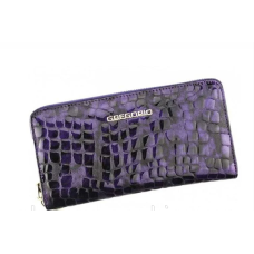 Жіночий гаманець Gregorio(F119) шкіряний лаковий фіолетовий